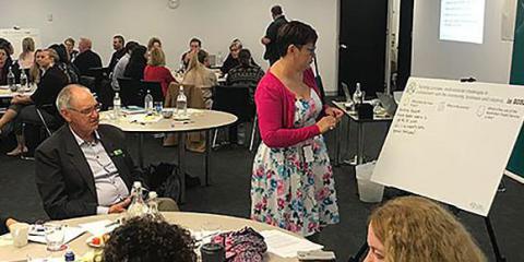 APS staff discussing ideas around APS Reform at a Brisbane workshop